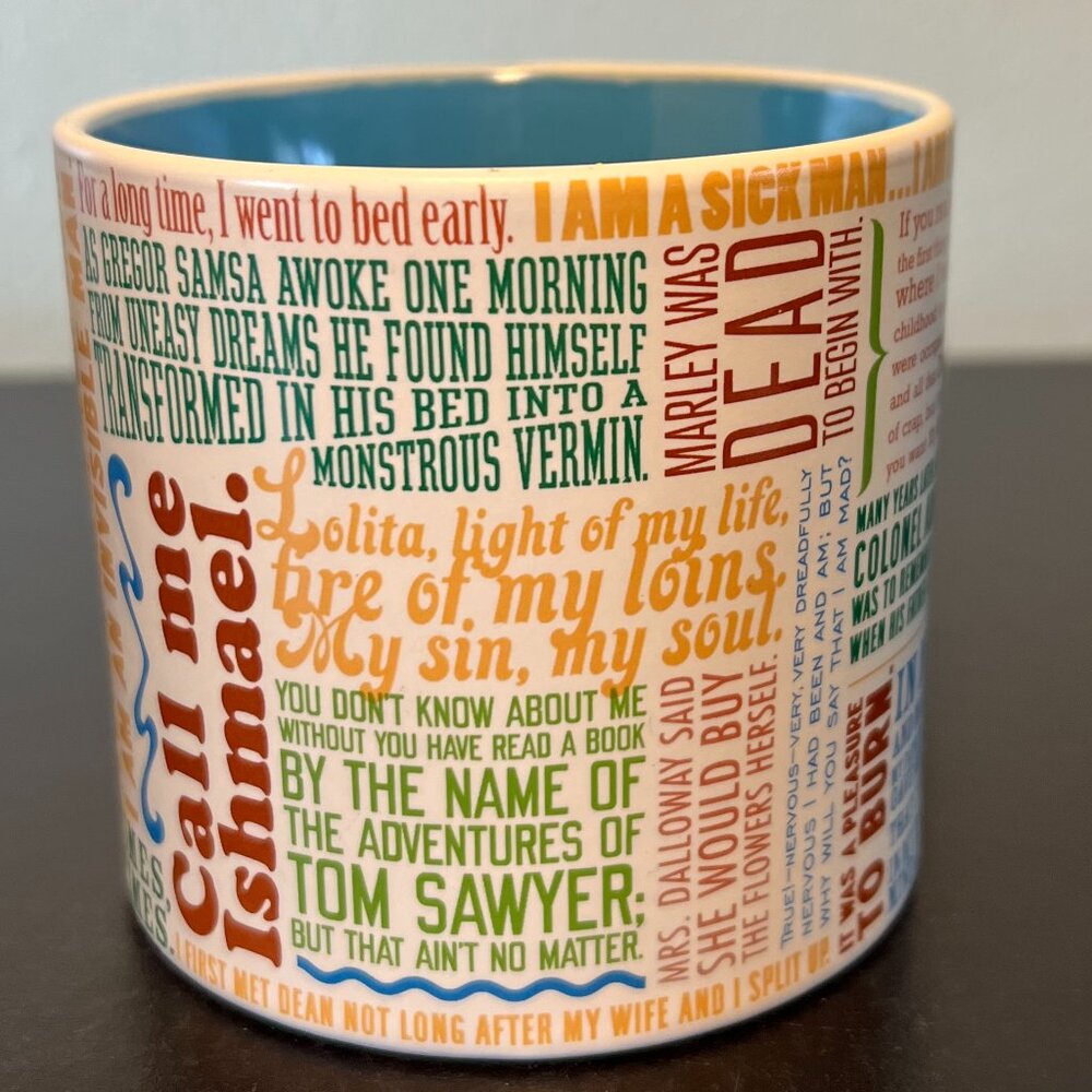 The Unemployed Philosophers Guild “FIRST LINES OF LITERATURE” Quotes Mug ~ Books - Picture 2 of 16